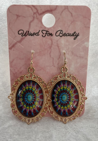 ornate oval earrings RSV