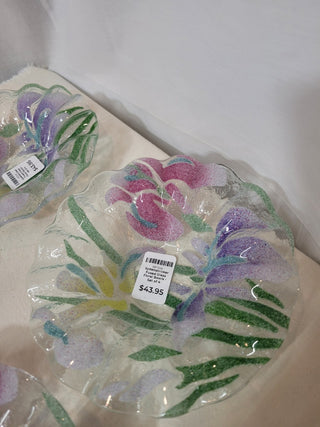 Sydenstricker Fused Glass Floral Bowls - Set of 4 RCD|81987