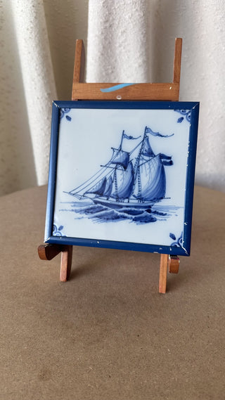 Vtg Delft Tile Art Framed (LZD - RSV)|66598