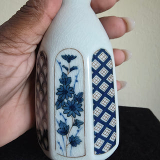 NEW - Japanese Crackled Sake Bottle