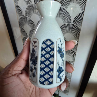 NEW - Japanese Crackled Sake Bottle