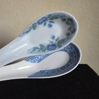 NEW - Chinese Porcelain Soup Spoons