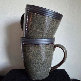 NEW - Vtg Sango Omega Olive Mugs - Set of 3