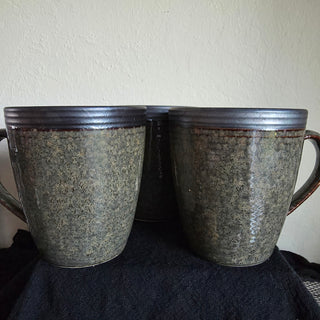NEW - Vtg Sango Omega Olive Mugs - Set of 3