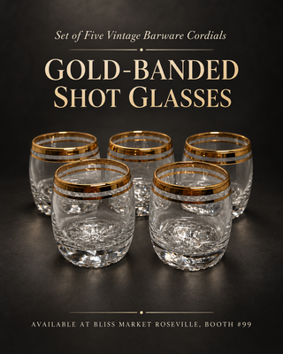 Set of 5 Vintage Twinkle Cordial Shot Glasses - Classique by Circleware - Barware
