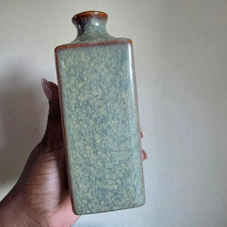 NEW - Earthy Green Ash Rectangular Vase