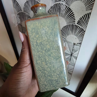 NEW - Earthy Green Ash Rectangular Vase