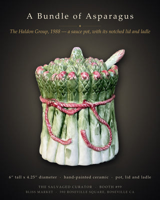 Vintage Ceramic Asparagus Sauce Jar