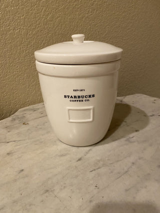 2002 Starbucks Abbey Barista ceramic canister RCD