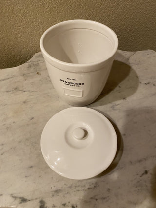 2002 Starbucks Abbey Barista ceramic canister RCD