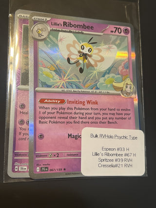 RVHolo Psychic Type Pokémon Cards -Qty 2 RSV|88935