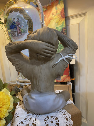 Vtg Rutledge orangutan sculpture signed RCD|129238