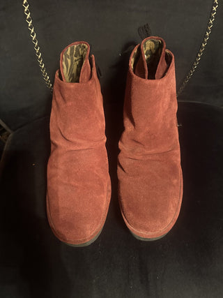 Fly London Suede Women's Red / Burgundy / Yebi Wine Ankle Wedge Boots EU 40 Fly London Suede Women's Red / Burgandy / Yebi Wine Ankle  Wedege  Boots #63 VV MTS
