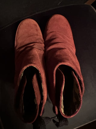 Fly London Suede Women's Red / Burgundy / Yebi Wine Ankle Wedge Boots EU 40 Fly London Suede Women's Red / Burgandy / Yebi Wine Ankle  Wedege  Boots #63 VV MTS
