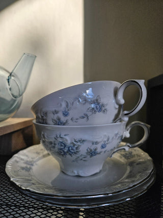 Vintage Winterling Bavaria - Blue Rose Tea Cup (Set of 4) (BRI) - MTS|129531