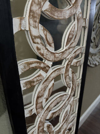 Pair of Wall Decor Panel Mirrors Black/Natural 44" x 12" RCD (Local Pickup Only)|169301