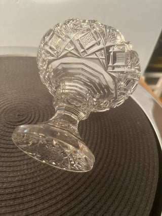 Cut Glass Compote Candy American Brilliant Antique MTS|92410