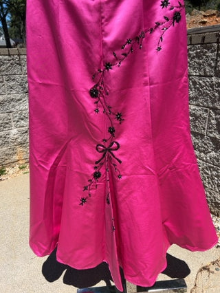 Y2K Size 20 David’s Bridal Hot Pink Sleeveless Gown
