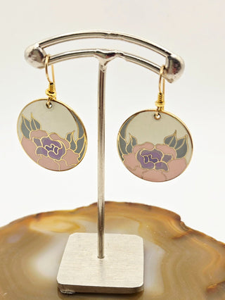 Laurel Burch Earrings "Garden Rose" RSV