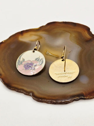 Laurel Burch Earrings "Garden Rose" RSV