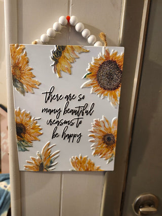 Metal sunflower sign RCD