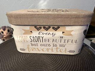 Basket Storage Box w/Lid LOVE MTS|118515