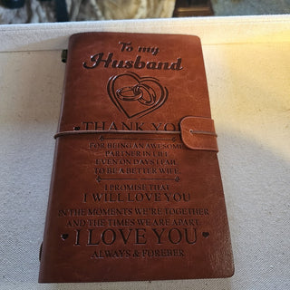 Brown leather junk journal to my Husband|87750