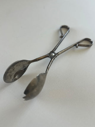 Vintage silver plated salad tongs RSV