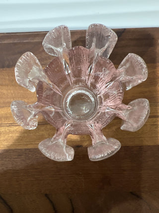 Viking Glass Finnish Crown Pink Votive RSV|69944