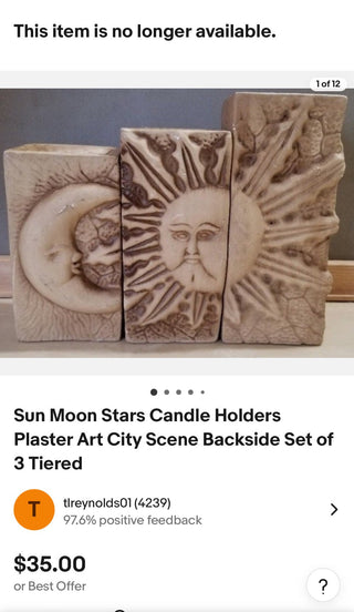 Sun/Moon Candleholders set/3
