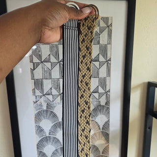 bri.craftique - Black & White Striped Fabric Belt