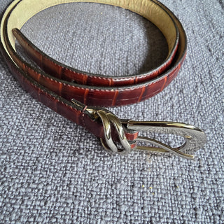 NEW - Brown Alligator Pattern Belt (L)