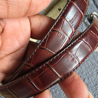 NEW - Brown Alligator Pattern Belt (L)