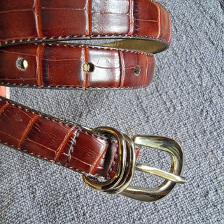 NEW - Brown Alligator Pattern Belt (L)
