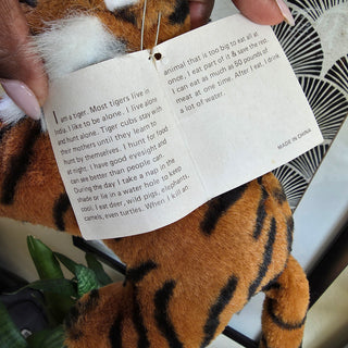 NEW - 90's Vintage Tiger Stuffed Animal