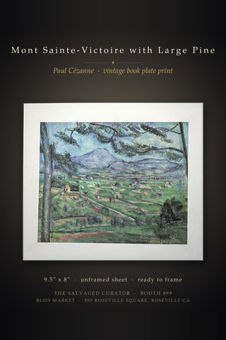 Mont Sainte-Victoire Large Pine Tree Paul Cezanne Vintage Book Plate Print