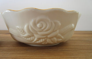 #62 VV Vintage Lenox Porcelain Bowl 5 1/2" Diameter Rosebud Collection MTS|61663