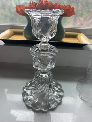 Louis XV Baccarat Crystal Hurricane Lamp,Candleholder Rococo Revivalt