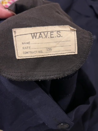 3 Piece vintage U.S. Navy WAVES (Women Accepted for Volunteer Emergency Service) service dress blue uniform