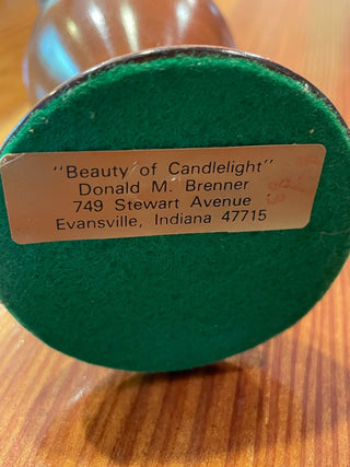 Hand Turned Wooden Candlestick ~MTS|90375