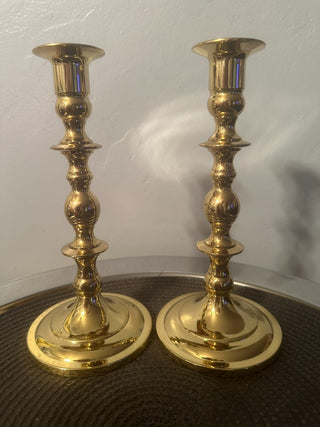 Candlestick Pair 2 Set Shine Brass MTS|92379