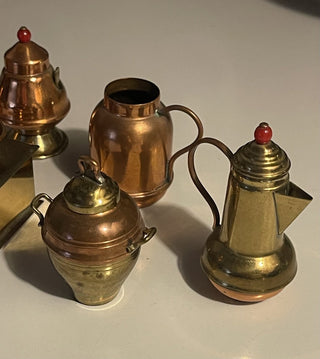 Vtg Copper/ Brass Kitchenware Mini's, Set/7--SP RCD
