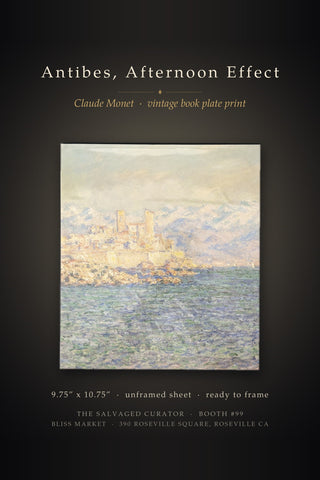 Antibes Afternoon Effect Claude Monet Impressionist Coastal Fort Seascape Book Print