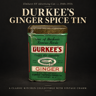 Durkee Ginger Spice Tin 2 oz Ground Famous Foods Elmhurst NY 1950s