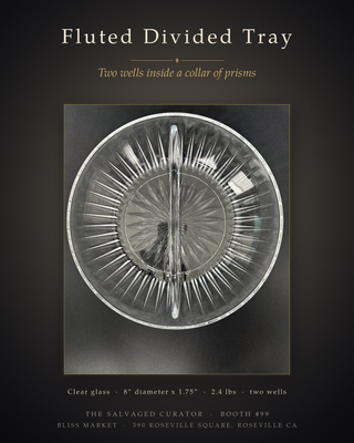Vintage Princess House Highlights Crystal Divided Dish | 2-Section Sunburst Cut Relish Bowl 🍽️✨