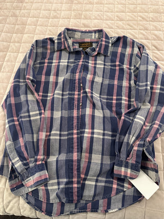 Eddie Bauer Plaid Button Down Size M MTS