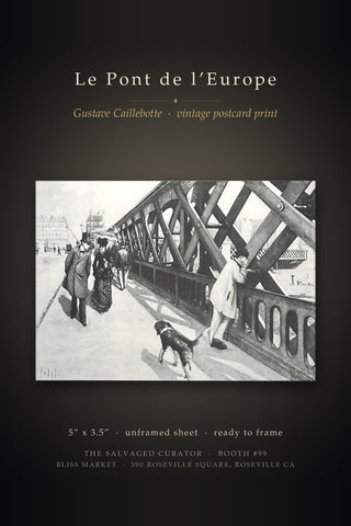 Gustave Caillebotte "Le Pont de l'Europe" Fine Art Postcard Print