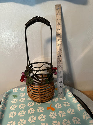 Basket Wine Bottle Holder MTS|115116