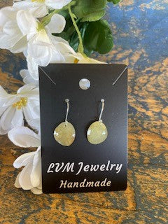 17 Ct Yellow Sapphire Rose Cut Earrings RCD