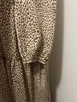 Long, Maxi Animal Print Long Sleeve Dress-RSV